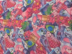 2016 Target Shopkins Scarf, Sheer Polyester Fabric 20″X63″