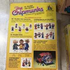 1983 Ideal Alvin And The Chipmunks Plush Toy Outfits 10” Lot Of 4 New Fast Ship