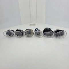 Star Wars Diecast Lot of 6 Black Silver Red Mini Helmets Stands Plastic Scratch