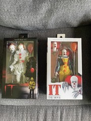 PENNYWISE IT Movie 1990 and 2017 8″ inch Scale Clothed action figures lot sealed