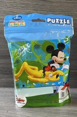 Disney Mickey Mouse 24pc Puzzle On The Go! 15”x11.25” Resealable Bag Brand New
