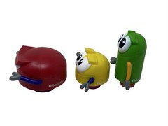 Fisher Price StoryBots Action Figures Netflix Series Set of 3 Green Yellow Red