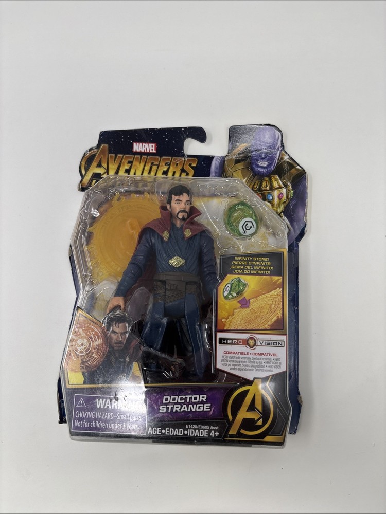 Hasbro Marvel Avengers Infinity War Doctor Strange Action Figure 6″ w/ Stone DMG