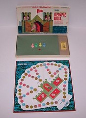 Kewpie Doll Board Game Parker Brothers Vintage 1963 missing shells