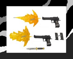 Mezco One:12 Deadpool & Wolverine – DEADPOOL KNIFE, HANDGUNS, CLIPS & BLAST FX