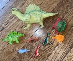 30+ Dinosaurs Plastic rubber Toy Action Figures Lot stegosaurus Imaginext T Rex