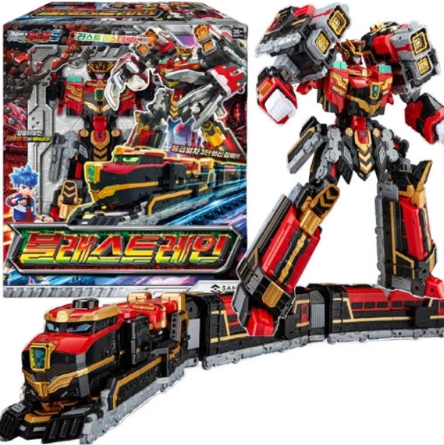 NEW Metal Cardbot S BLASTRAIN Red Transforming Robot Diesel Trains korea
