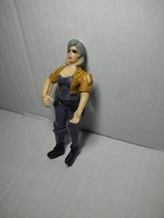 Female Character Action Figure Gray Hair Yellow Jacket Gray/Black Plastic