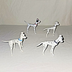 Just Toys Bend-Ems 101 Dalmatians lot of 6 bendy toys (with marks/wear)