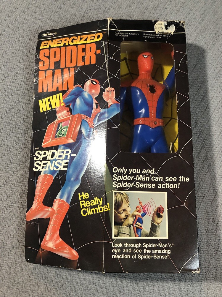 Vintage 1978 Remco Toys Energized The Amazing Spider-Man Figure In Original Box