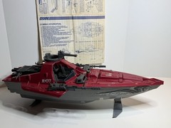 Vintage G.I. JOE ARAH 1985 Cobra Moray Hydrofoil Attack Boat w/ Blueprints CLEAN