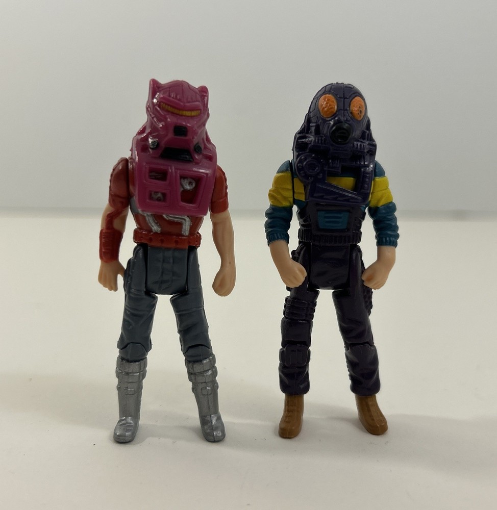 1986 Kenner MASK Matt Trakker & Jaques LaFleur Figures from Volcano w/ Masks