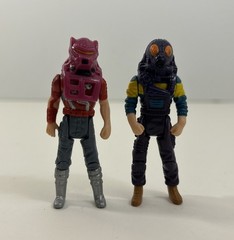 1986 Kenner MASK Matt Trakker & Jaques LaFleur Figures from Volcano w/ Masks