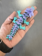 3d printed articulated crystal dragon