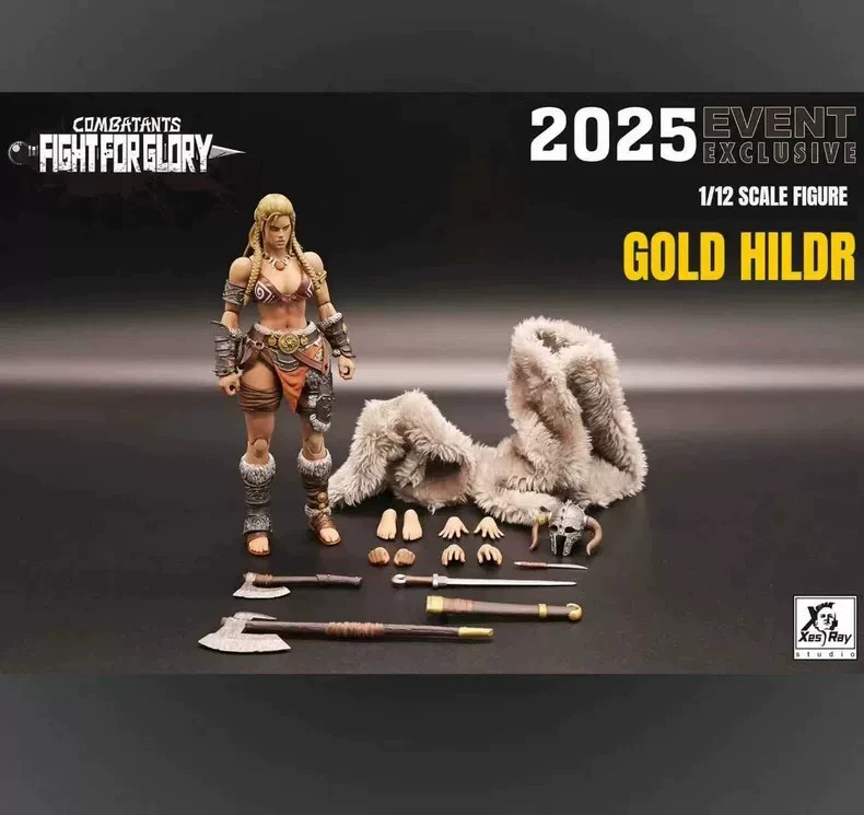 Xesray Studio Fight for Glory Combatants Exclusive Gold Hildr 1/12 Figure 6″