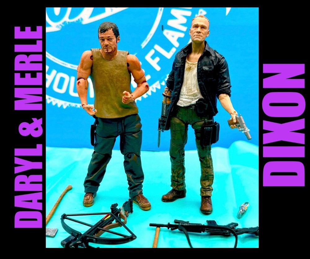 McFarlane The Walking Dead Daryl & Merle Dixon Action Figures Series 4 AMC TV