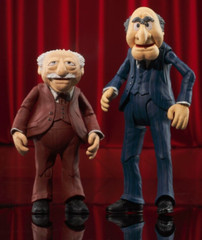 The Muppets STATLER and WALDORF Action Figures w/Balcony Diamond Select Disney