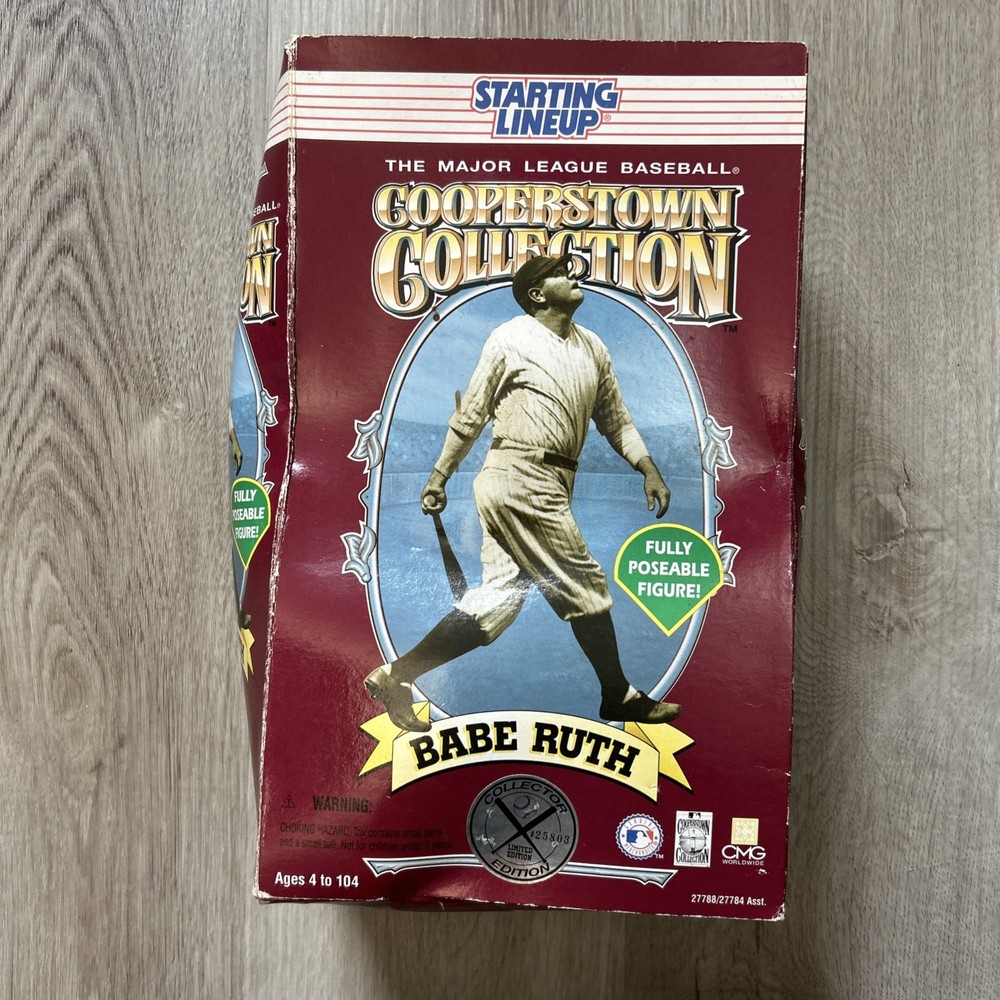Babe Ruth Starting Lineup MLB 1996 Cooperstown Collection 12” Fully Poseable NEW