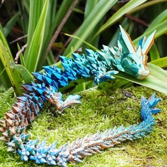 13.14inch 3D Printed Dragon Model,Articulated Animals figure,Toys Home Decor