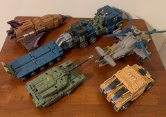 TRANSFORMERS Warbotron-Combaticons-Bruticus Set (5)-WB01 100% complete Used Mint