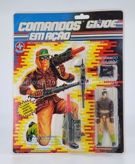 GI JOE COMANDOS EM ACAO COMANDO RAJADA RAMPART FIGURE MOC SEALED BRAZIL ESTRELA
