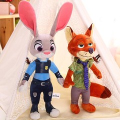 Cartoon Anime Movie Zootopia Plush Toy Fox Nick Wilde Rabbit Judy Hopps Gifts