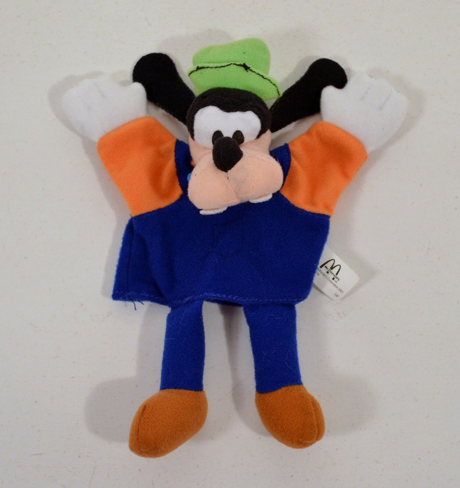 RARE 2001 Goofy 7″ McDonald’s EUROPE Plush Hand Puppet Disney Disneyland Paris