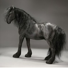 Mrz 1/6 Shire Horse Model Simulation Animal Steed Ornament Mount Toys Collection