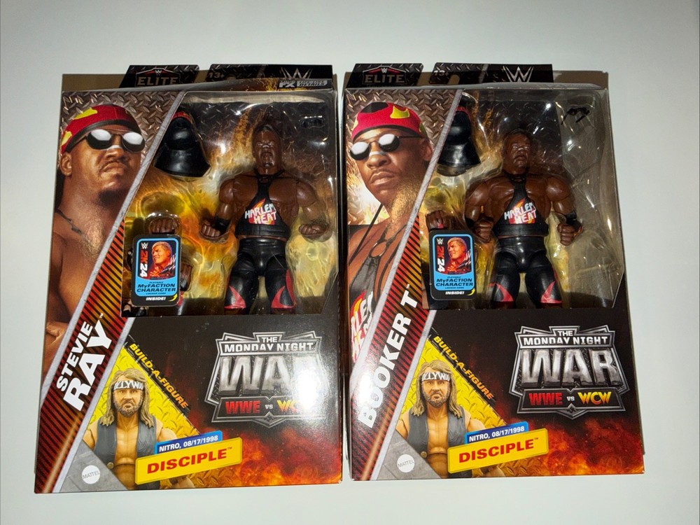 WWE WCW Elite The Monday Night War BOOKER T & STEVIE RAY HARLEM HEAT