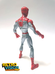 Spider-Man Animated Series Red/Silver Glider Spider Charged(2008, Hasbro) Figure