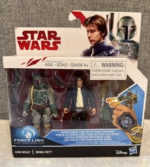 Star Wars Boba Fett and Han Solo Force Link 2 Pack Hasbro Disney Empire Strikes
