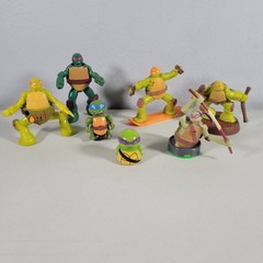 TMNT Action Figures Lot of 8 Donatello Michelangelo Raphael Leonardo