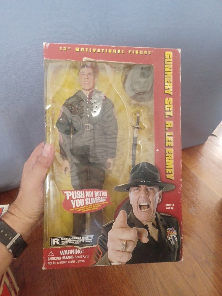2001 Sideshow Gunnery Sgt. R Lee Ermey 12” Motivational Talking Action Figure