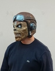Eddie “Aces High” Latex Mask Handmade Fan Art . Stylized Painting. Fan Art