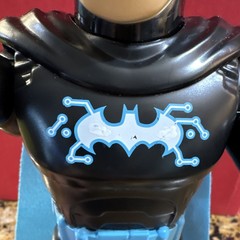 DC Universe Batman Action Figure Black Suit Blue Cape Plastic Fabric 10in