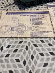 MOBAT Motorized Battle Tank RAM & FLAK GI Joe Hasbro 1982 Hasbro Flak Blueprint