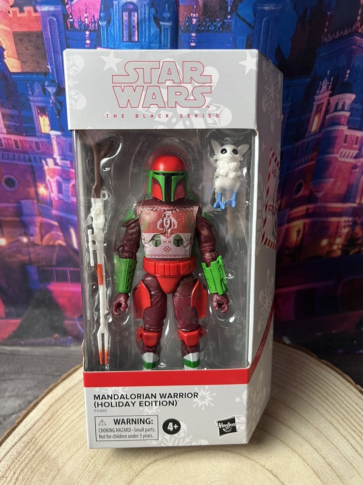 2022 Star Wars The Black Series MANDALORIAN WARRIOR Holiday Edition 6″