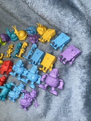 Spongebob Squarepants Tiny Mights Mites Culturefly Lot Of 34 Red Gold Green Blue