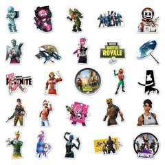 50-100pc Fortnite Stickers Bulk Decals – Gamer Party Favors – Waterproof Vinyl