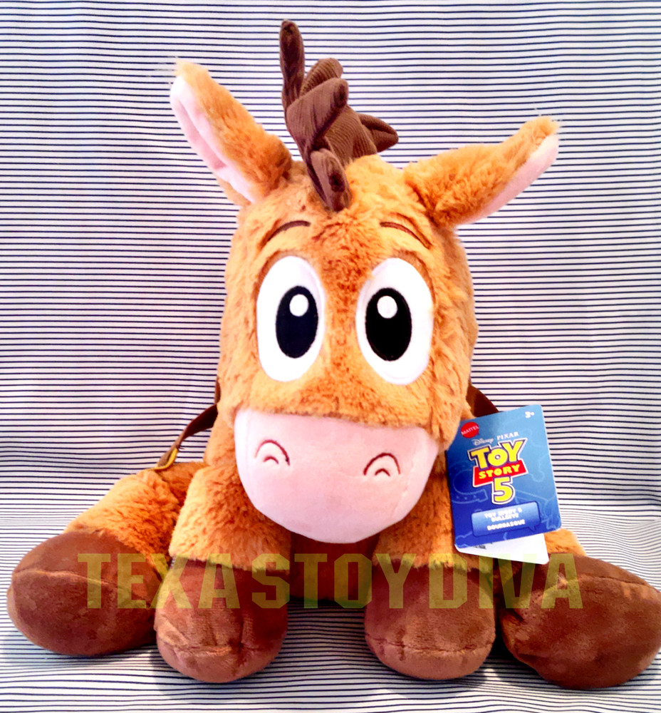 Disney Toy Story 5 Bullseye Horse & Saddle Weighted Bean Huggable Plush 12″ New