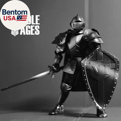 Medieval Action Figures,Knight Armor Action Figure,Multi-Jointed Movable Robot M