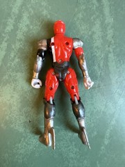 VTG Bandai Action Figure 2004 6in Plastic Red Silver Black White Blue