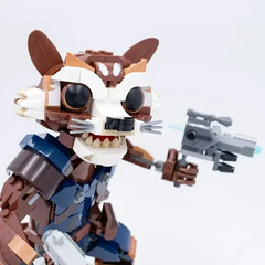 Space Raccoon & Baby Tree Hero Building Blocks Set Action Figure Model Brick Toy