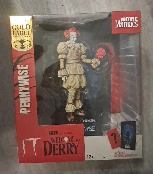 McFarlane Movie Maniacs It Welcome To Derry Gold Label Limited Edition Pennywise