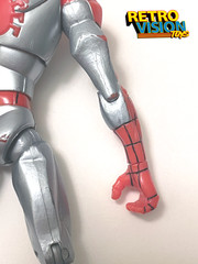 Spider-Man Animated Series Red/Silver Glider Spider Charged(2008, Hasbro) Figure