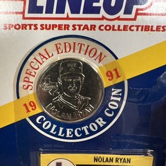 1991 MLB Starting Lineup Nolan Ryan #34 Texas Rangers Special Edition Coin Card