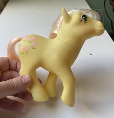 Vintage 1984 Hasbro My Little Pony G1 Posey Earth Pony Tulips. Pink Hair!!! RARE