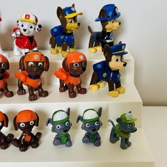 24 Pc Mixed Lot Paw Patrol Figures Dogs Chase Skye Rocky Marshall Zuma 1.5-2.75″