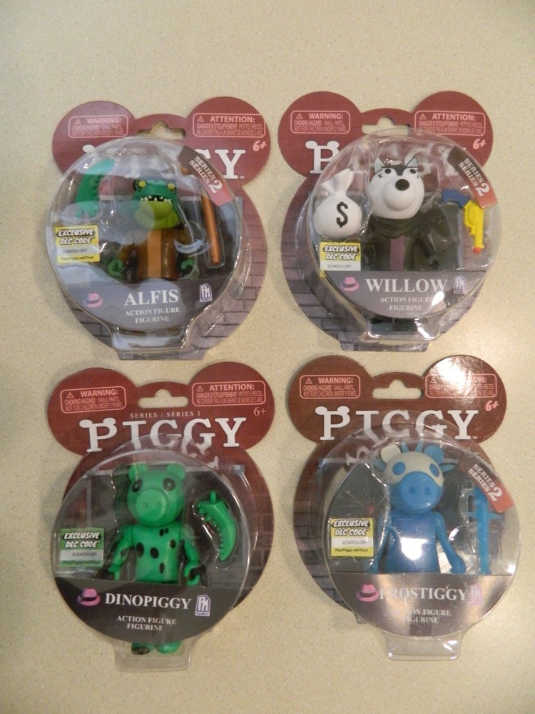 NEW Piggy Lot of 4 Action Figures: Dinopiggy, Alfis, Willow & Frostiggy