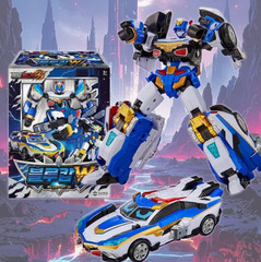 Metal Cardbot W BLUECOP W Transforming Patrol Car Robot Action Figure Korean Toy